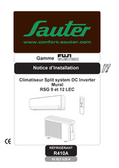 sauter FUJI Electric RSG 12 LEC Notice D'installation