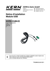 KERN KUM-03 Notice D'installation