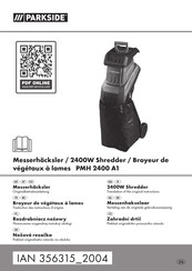 Parkside PMH 2400 A1 Traduction Des Instructions D'origine