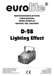 EuroLite D-28 Lighting Effect Mode D'emploi