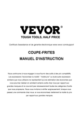 VEVOR AY-430 Manuel D'instructions