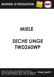 Miele TWD 260 WP Mode D'emploi