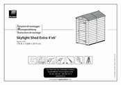 Palram Skylight Shed Extra 4'x6' Instructions De Montage