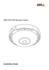 Axis P3727-PLE Guide D'installation