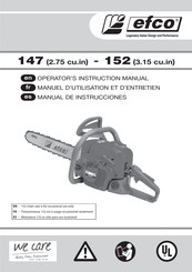 Efco 152 Manuel D'utilisation Et D'entretien