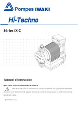 IWAKI PUMPS Hi-Techno IX-C150 Manuel D'instructions