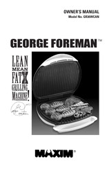 George Foreman GR36WCAN Manuel Du Propriétaire