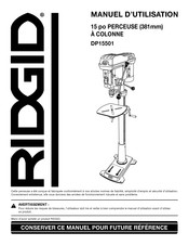 RIDGID DP15501 Manuel D'utilisation