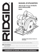 RIDGID R8452 Manuel D'utilisation