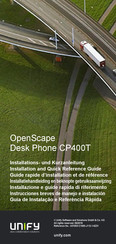 Unify OpenScape Desk Phone CP400T Guide Rapide D'installation Et De Référence