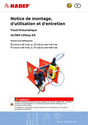 HADEF 43/86P Liftboy-EX Notice De Montage, D'utilisation Et D'entretien