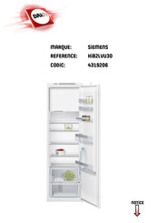 Siemens KI82LVU30 Notice D'utilisation