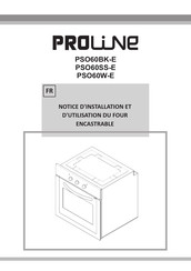 Proline PSO60BK-E Notice D'installation Et D'utilisation