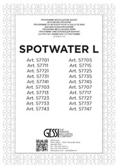 Gessi SPOTWATER L 57745 Mode D'emploi