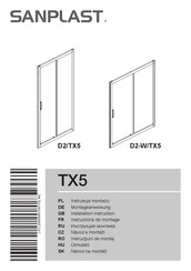 SANPLAST D2-W/TX5 Instructions De Montage