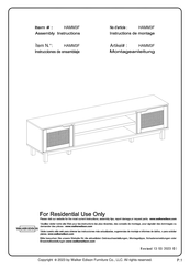 Walker Edison HAMM3F Instructions De Montage