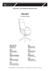 hjh OFFICE VELVET 600984 Instructions De Montage