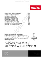 Amica IN900S Serie KH 67192 W Notice D'utilisation