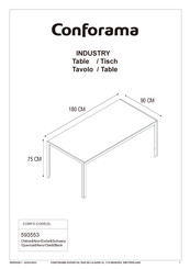 CONFORAMA INDUSTRY 593553 Instructions De Montage