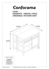 CONFORAMA COOK 595286 Instructions De Montage