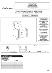 Conforama VICTOR SX-80230 549045 Notice De Montage