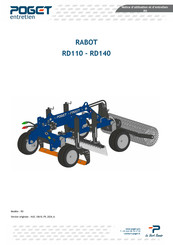 POGET Rabot RD110 Notice D'utilisation Et D'entretien