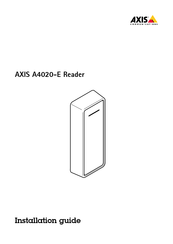 Axis A4020-E Guide D'installation