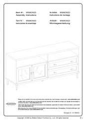 Walker Edison W56MONGD Instructions De Montage