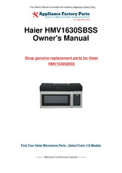 Haier HMV1630SBSS Guide De L'utilisateur