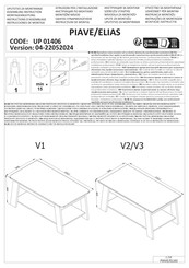 Dedeman ELIAS UP 01406 Instructions D'assemblage