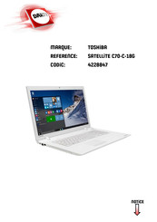 Toshiba Satellite C70-C-18G Manuel De L'utilisateur