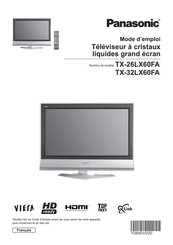 Panasonic TX-32LX60FA Mode D'emploi