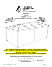 Gazebo Penguin 43224-22 Instructions D'installation