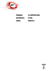 La Sommeliere CTP176 Notice D'utilisation