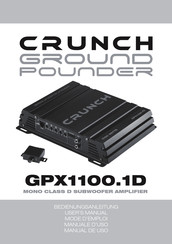 Crunch GPX1100.1D Mode D'emploi