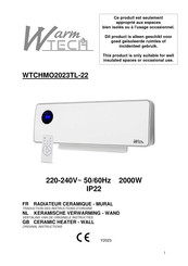 Warm Tech WTCHMO2023TL-22 Traduction Des Instructions D'origine