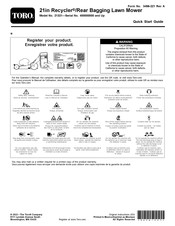 Toro 21321 Guide De Démarrage Rapide