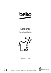 Beko WTV94221BW Manuel D'utilisation