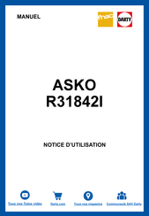 Asko R31842I Mode D'emploi