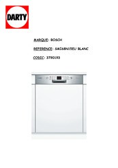 Bosch SMI68N15EU Notice D'utilisation