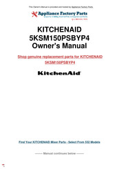 KitchenAid 5KSM150PSBYP4 Mode D'emploi