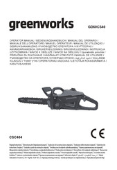 GreenWorks CSC404 Traduction Des Instructions D'origine