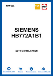 Siemens HB772A1B1 Manuel D'utilisation Et Notice D'installation