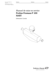 Endress+Hauser Proline Promag P 100 HART Manuel De Mise En Service