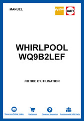 Whirlpool WQ9B2LEF Notice D'utilisation