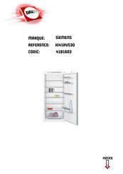 Siemens KI41RVS30 Notice D'utilisation