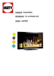 Panasonic Viera TX-LF37E30E Mode D'emploi