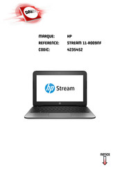 HP Stream 11-R009NF Notice D'utilisation