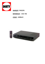 Philips DVD 700 Manuel D'utilisation