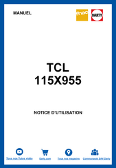 TCL 115X955 Notice D'utilisation